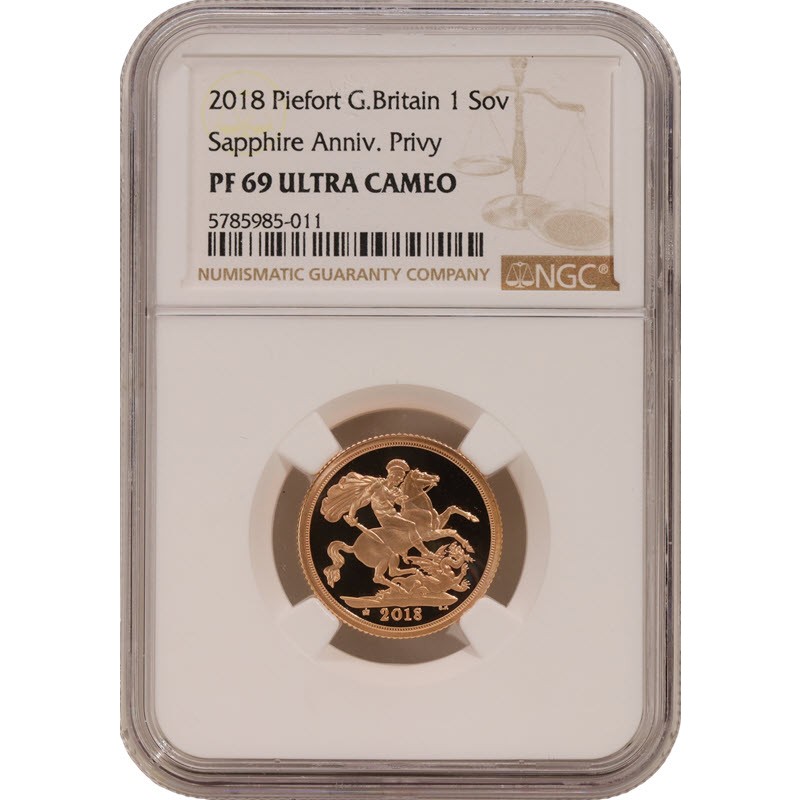 Золотая монета Великобритании 