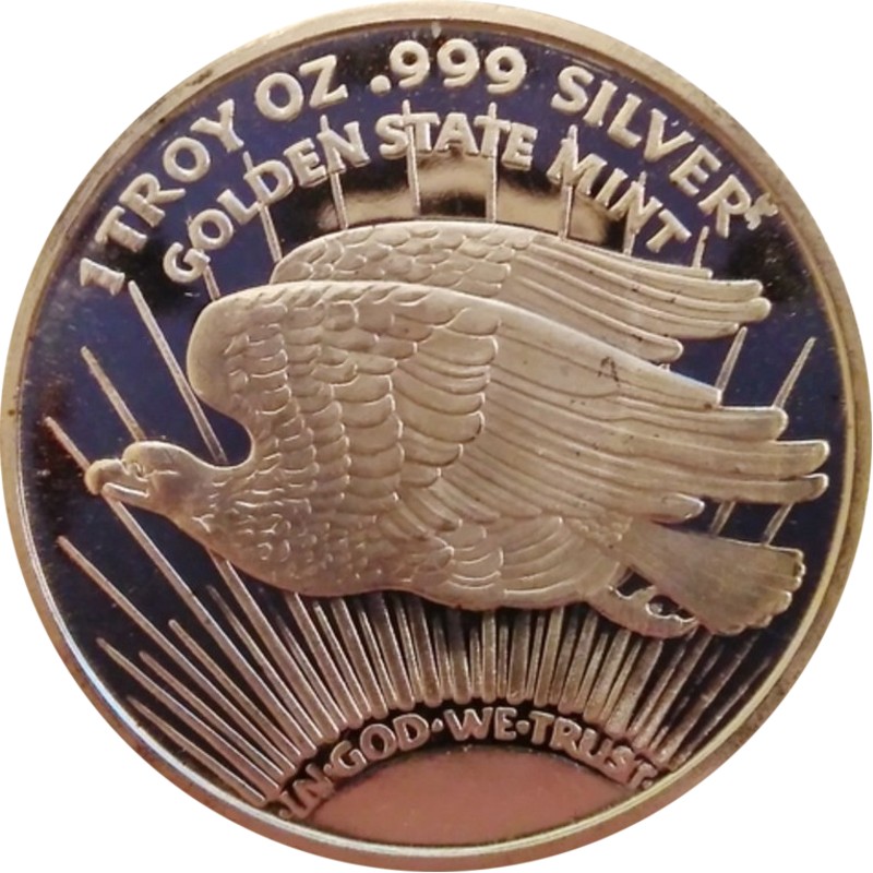 Серебряный жетон «Шагающая Свобода 1933 года» 31.1 г чистого серебра (проба 0.999)